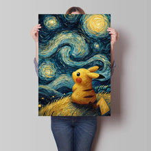 Poster Pikachu Snorlax Van Gogh