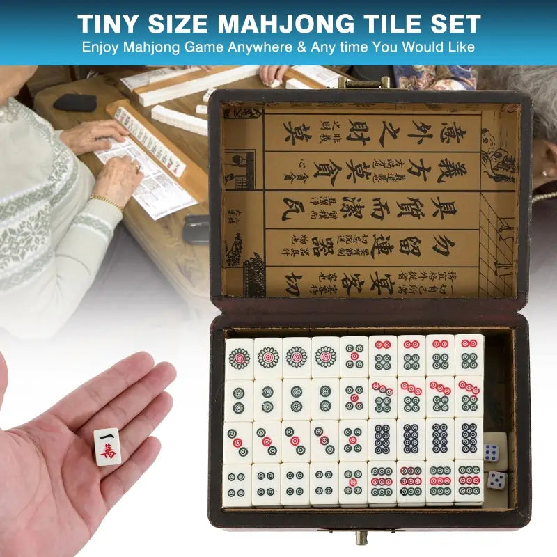 Mahjong chinois numéroté portable