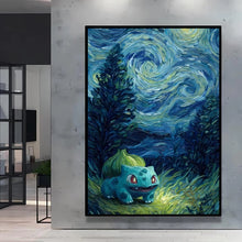 Poster Pikachu Snorlax Van Gogh