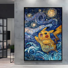 Poster Pikachu Snorlax Van Gogh