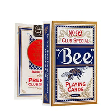 Boîte bleue et blanche au contour doré de cartes à jouer bee no 92 club spécial avec illustration dabe modèle sélectionné idéale idée cadeau