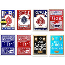 Collection cartes à jouer anciens avec modèles sélectionnés bicycle tally-ho aladdin idée cadeau élégante et colorée