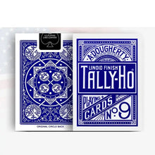 Cartes à jouer anciens modèle sélectionné en bleu et blanc avec motifs floraux pour une idée cadeau élégante