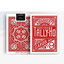 Cartes à jouer anciens modèle sélectionné rouge et blanc avec designs lino imprimés et finition linoid idée cadeau