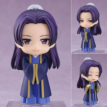 Figurine apothicaire de palais 10 cm avec cheveux violets en robe traditionnelle bleue et or parmi trois modèles proposés
