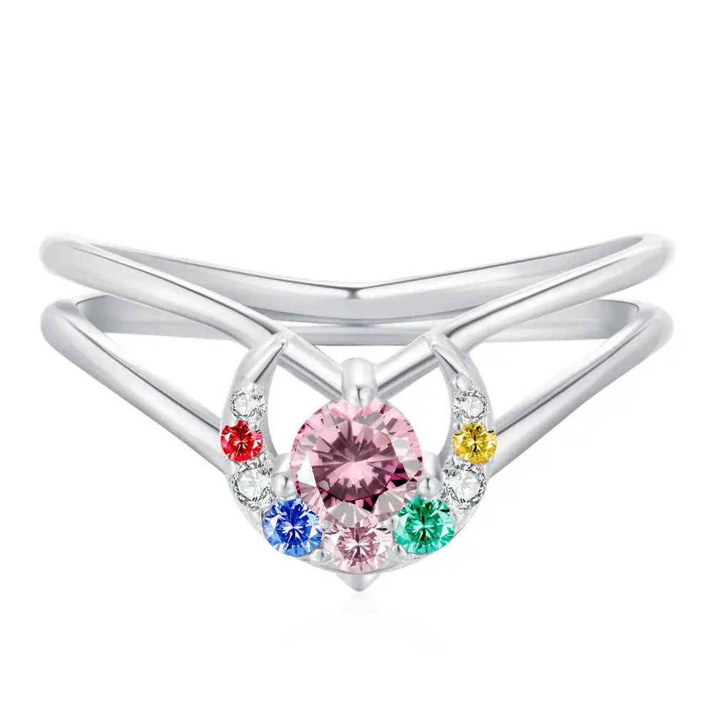Bague Argent 925 Lune Diamant Sailor Moon - Enjouet