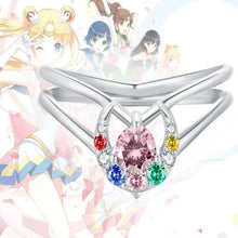 Bague Argent 925 Lune Diamant Sailor Moon - Enjouet