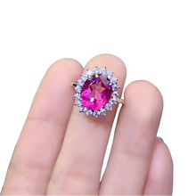 Bague argent 925 Topaze rose naturelle - Enjouet