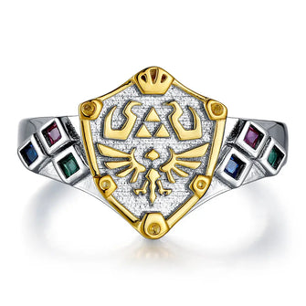 Bague Argent Zelda Bouclier Hylien - Enjouet