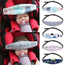 Bandeau réglable de maintien de tête en tissu doux avec motifs animaux et espace pastel pour siège enfant modèles repérés