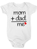 Barboteuse en coton pour nouveau-né Mama And Dad=Me -
