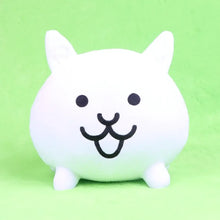 Peluche the battle cats chat blanc 20 cm en peluche avec yeux brodés noirs et bouche souriante