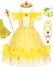 Belle robe Cosplay Tenue de bal florale pour filles -