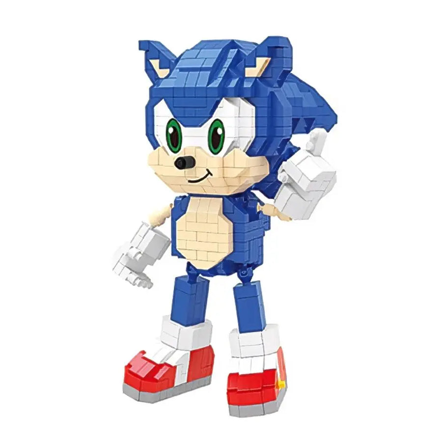 Figurine Sonic à Construire - Kit De 1877 Mini Blocs - Pour Monter Ton Hérisson Préféré