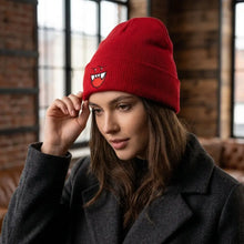 Bonnet brodé fantôme rouge adulte unisexe en laine avec visage de diable pour aux tenues d’automne