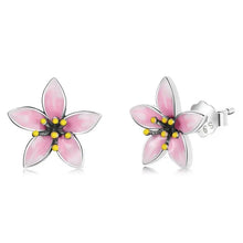 Boucles d’oreilles en argent 925 Fleur de cerisier - Enjouet