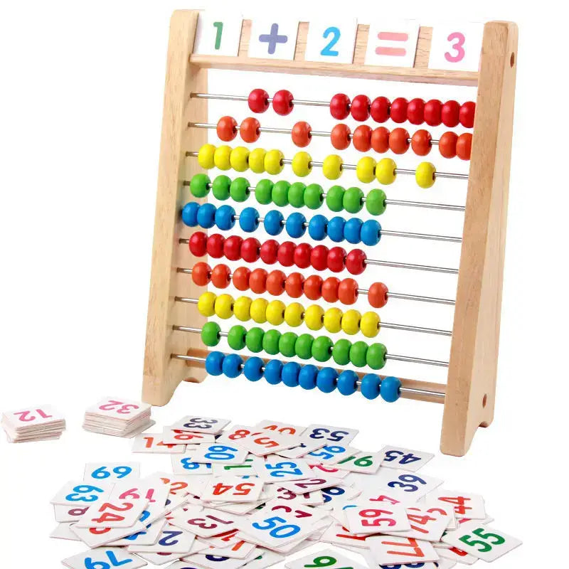 Boulier Éducatif 15 Barres X 7 Perles – Calcul Mental, Remise à Zéro Rapide, Plastique Noir, Dès 6 Ans