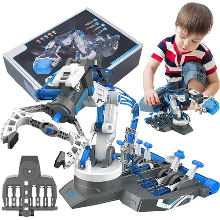 Bras robotique hydraulique à construire – 3 modes de préhension