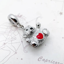 Breloque Collier Nounours Amour Argent - Enjouet