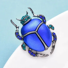 Broche scarabee bleu Elegante - Enjouet