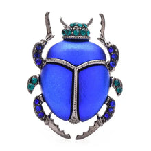 Broche scarabee bleu Elegante - Enjouet