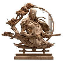 Buste en résine 1/11 à assembler et à peindre représentant un samouraï finement sculpté en bois idéal pour déguisement carnaval vendu en magasins de jouets