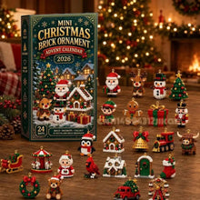 Calendrier de l’avent avec 24 ornements de noël en briques 2d pour collectionner et décorer dans magasins de jouets