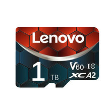 Carte micro sd switch 2 to lenovo 1tb sdxc mémoire avec design hexagonal rouge et bleu foncé