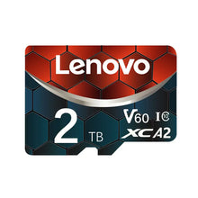 Carte micro sd switch 2 to lenovo 2tb sdxc rouge et noir design hexagonal v60 i10 xc a2 performance élevée