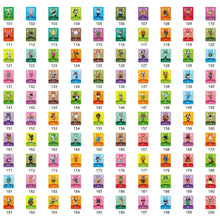 Collection de 200 cartes nfc animal crossing colorées avec des designs uniques pour cartes nfc collection