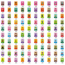 Collection de cartes nfc animal crossing avec designs uniques et fonds colorés dans la cartes nfc collection