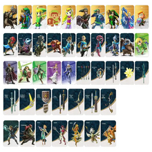 Une collection de cartes nfc legend zelda avec illustrations vibrantes et pixelisées pour magasins de jouets et déguisement carnaval