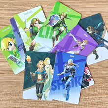 Collection de cartes nfc legendes zelda colorées et brillantes avec link zelda sheik et toon link pour magasins de jouets