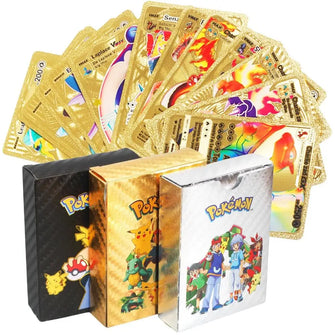 Cartes Pokémon Française Métal Or Argent Vmax - Enjouet
