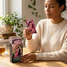 Coffret illustré de cartes oracle de l’amour roses avec tirages personnels en français idée cadeau romantique