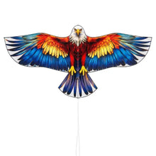 Cerf-volant aigle multicolore de 160 cm avec plumes détaillées en rouge jaune et bleu et ligne de 30 m