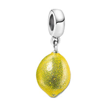 Charm Collier Citron Jaune Argent - Enjouet