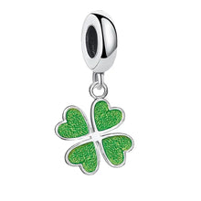 Charm Collier Trèfle Quatre Feuille Vert - Enjouet