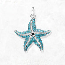 Charm Pendentif Argent Etoile de mer Bleu - Enjouet