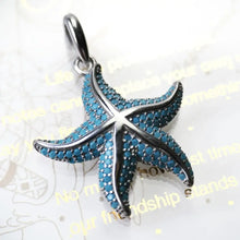 Charm Pendentif Argent Etoile de mer Bleu - Enjouet