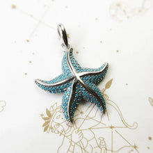 Charm Pendentif Argent Etoile de mer Bleu - Enjouet