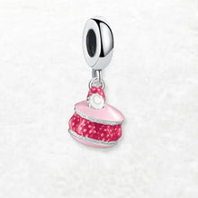 Charm Pendentif Argent Macaron Fraise - Enjouet