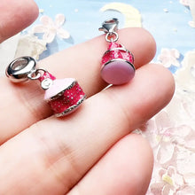Charm Pendentif Argent Macaron Fraise - Enjouet