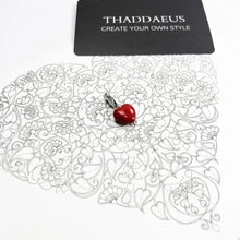 Charm Pendentif Coeur Rouge Argent - Enjouet
