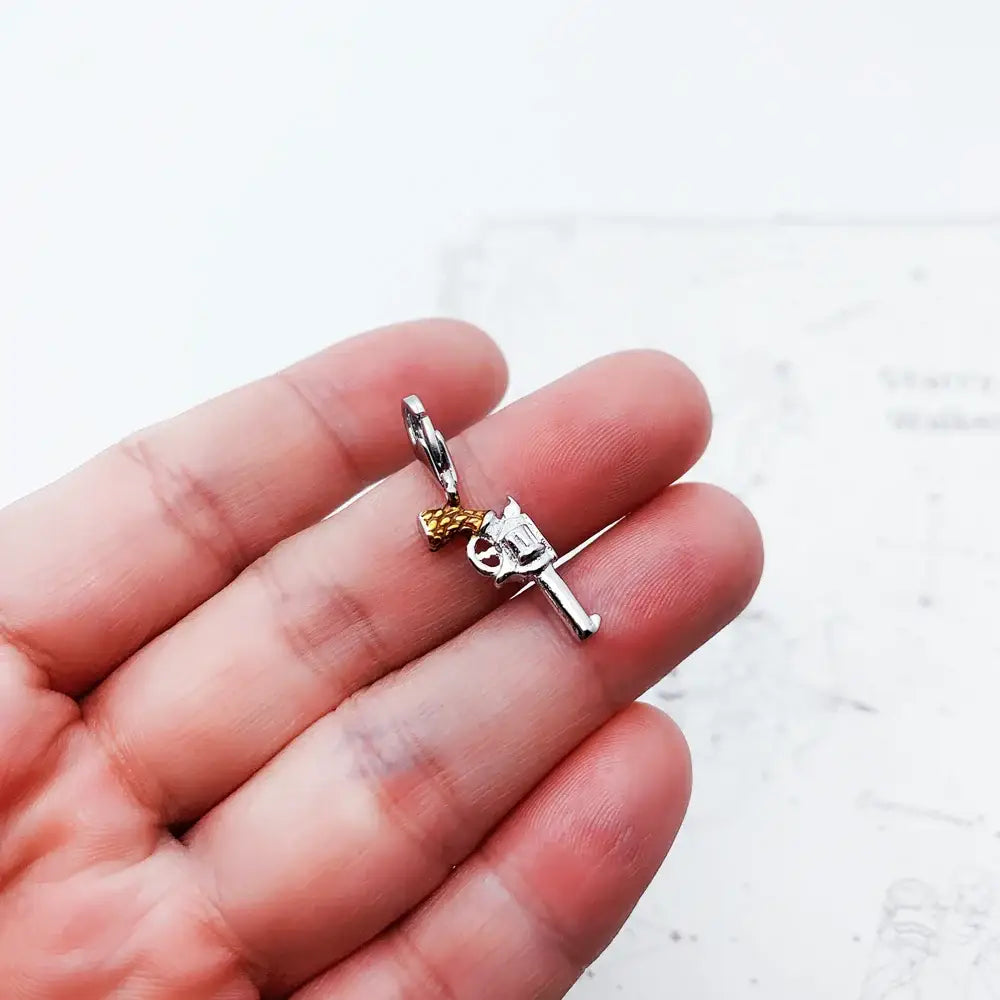 Charm Pendentif Pistolet Western Argent - Enjouet