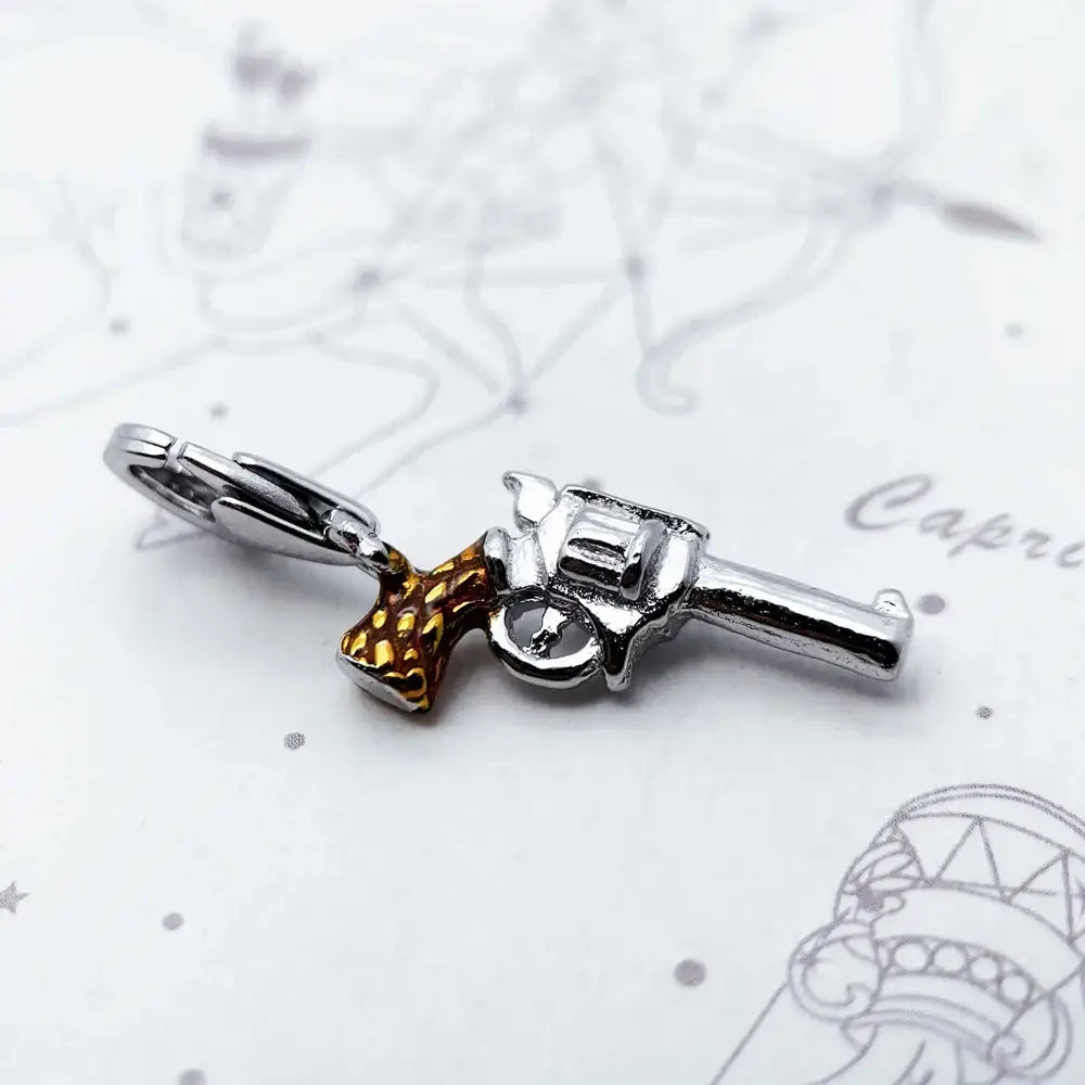 Charm Pendentif Pistolet Western Argent - Enjouet