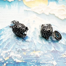 Charm Pendentif Tete Panthere Noire Argent Zircon - Enjouet