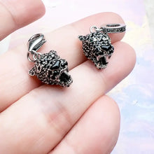 Charm Pendentif Tete Panthere Noire Argent Zircon - Enjouet