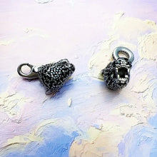 Charm Pendentif Tete Panthere Noire Argent Zircon - Enjouet