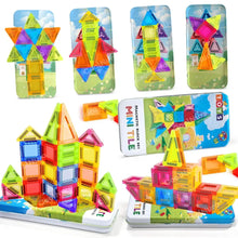 Coffret de 26 blocs magnétiques colorés en forme variée avec boîte métallique, variante disponible